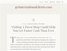 Tablet Screenshot of getinternationalclients.com